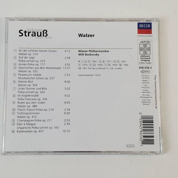 Johann Strauss: Waltzes by Willi Boskovsky (CD, 2000) - Picture 5 of 5